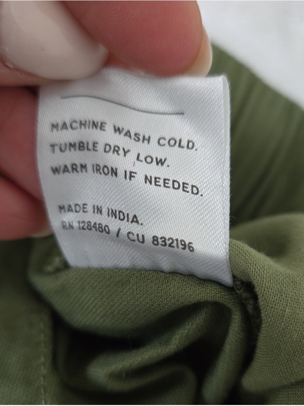 Pact Organic Cotton Daily Crop Wide Leg Pants Olive Green Size Medium - Picture 12 of 12